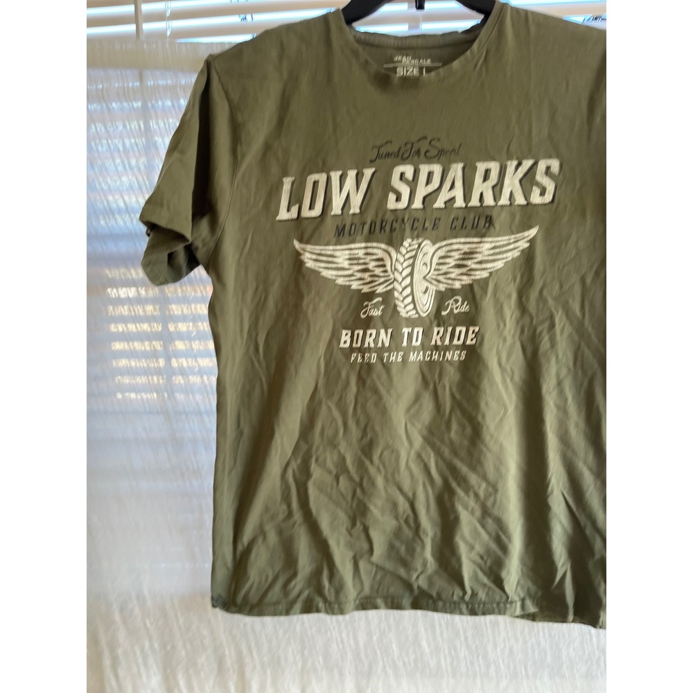 Jean Pascale Motorcycle Club‎ Graphic T Shirt Olive Green Size Large